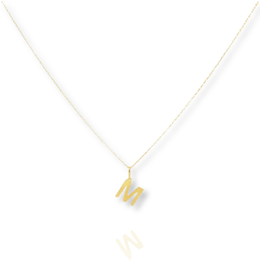Solid Gold Initial Necklace